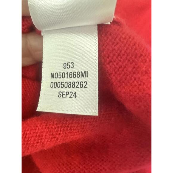 NWT Red 100% Cashmere Nordstrom Sweater Size Medium - Picture 10 of 10